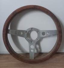 Ancien Volant de Voiture Renault Alpine Iso Delta Bois & Métal Design, Vintage
