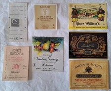 Lot de 7 étiquettes d'Eau de