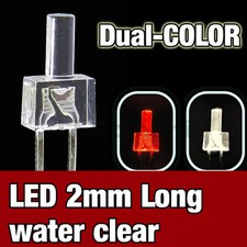 738/25# LED 2mm bicouleur rouge  blanc chaud 25pcs- spécial train Jouef , Roco