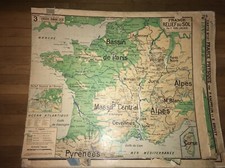 Carte scolaire Vidal Lablache n°3 France Relief du Sol