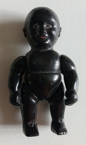 Ancien petit poupon noir - noir, pj