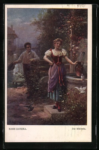 Carte postale artiste hans - carte,