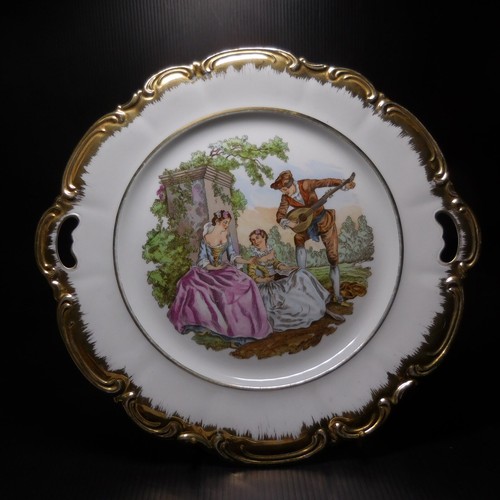 Plat porcelaine dorure fin - plat,
