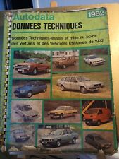 Autodata données techniques 1982