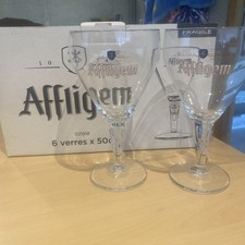 6 NOUVEAUX VERRES A bIERE  AFFLIGEM 50 CL NEUFS  emballage d origine