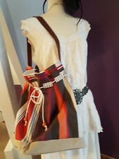 sac seau toile coton enduit