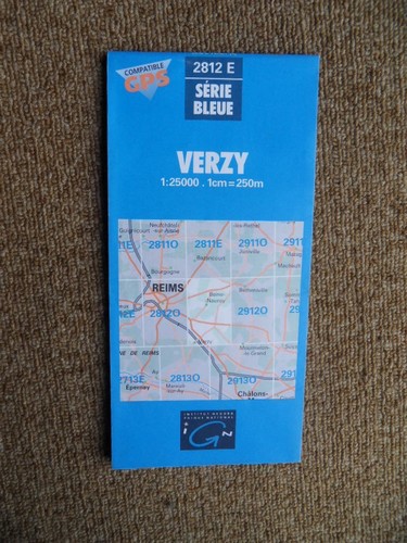 525 carte ign - 525-, bleue