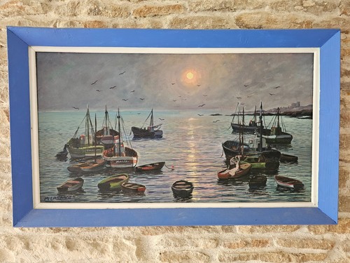 Tableau huile sur toile - ,