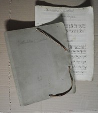 Ancien Cahier de musique avec partitions + paroles manuscrites dans pochette -3-