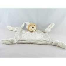 Doudou plat ours gris blanc lin dragée KALOO - 8948