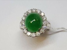 Bague en jade jadéite vert