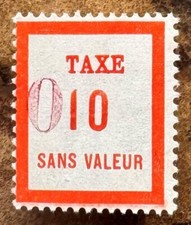 Fictif 0,10 non émis  FT6 surcharge provisoire pour faire FT11  sans ch. ★★ RARE