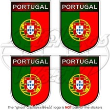 Portugal Portugais Écusson, 50mm Vinyl Sticker, Autocollant x4