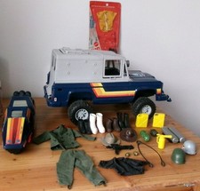 LOT VEHICULES/ACCESSOIRES/CHAUSSURES BIG JIM VINTAGE MATTEL BLISTER NEUF