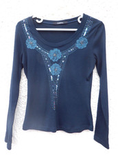 Haut femme Caroll paillettes T