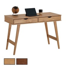 Bureau en pin massif avec 2 tiroirs