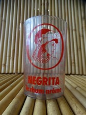 rare Verre doseur plastique publicitaire NEGRITA Le Rhum Arome rétro vintage bar