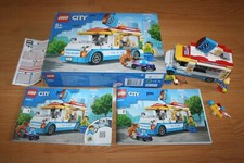 LEGO CITY 60253 Le Camion du Marchand de Glaces Boite + Notices + Personnages
