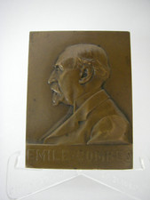 55gr (60x44mm) MEDAILLE en bronze profil EMILE COMBES par Prud'homme 1903