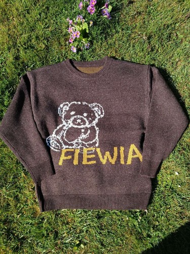 Pull tricoté ours mignon - tricoté,
