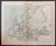 Europe politique D. A. Carte géographique de 1901