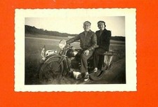 PHOTO AMATEUR MOTO BIKE " DS MALTERRE " ANNEES 1950