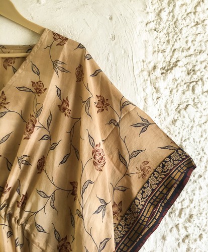 Robe kaftan midi - en, soie