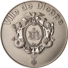 France, Medal, Ville de Dieppe, Politics, Society, War, TTB+, Bronze