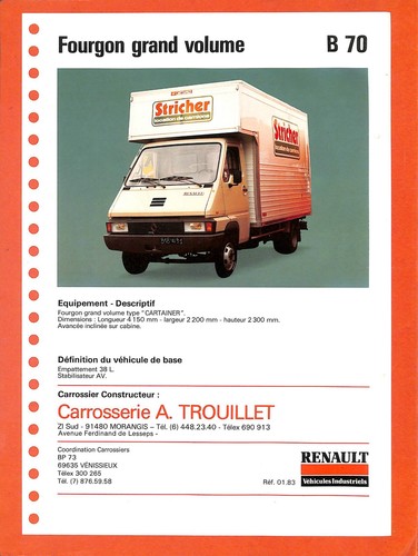 Renault fourgon grand - 70,