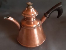 Petite bouilloire en cuivre. LEXCELENTE Breveté S.G.D.G. E B , Manche en ébène,