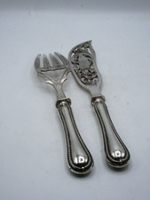 BEAUX COUVERTS DE SERVICE A POISSON MANCHES ARGENT