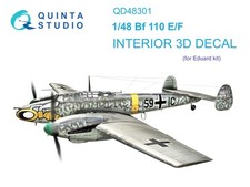Intérieur imprimé et coloré de Quinta Studio 1/48 Bf 110E/F (Eduard)