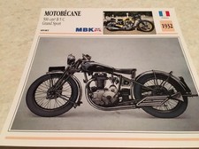 Carte moto Motobécane 500 B5C grand sport 1932 collection Atlas France