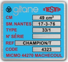 Autocollant Gitane Testi