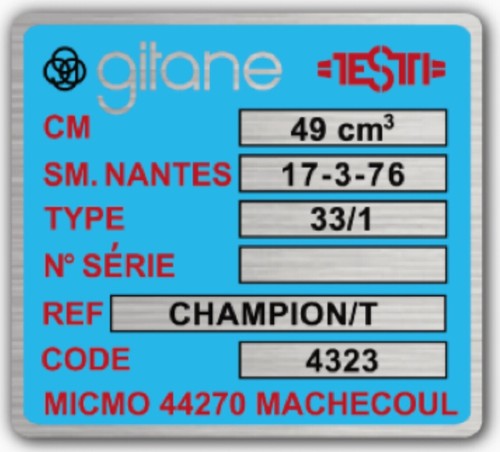 Autocollant gitane testi - autocollant,