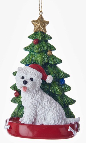 Westie christmas tree ornament - christmas,