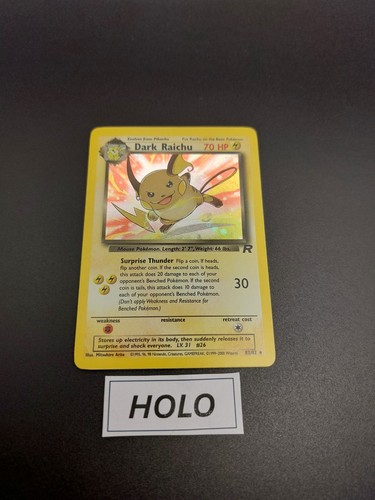 Carte pokémon dark raichu - pokémon,