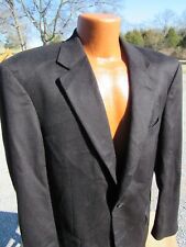 Jos A Bank Men's Solid Black 100% Cashmere 2 Button Sports Coat 42 Long