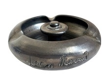 Cendrier en grès émaillé noir signé Jean Marais Vintage années 70s