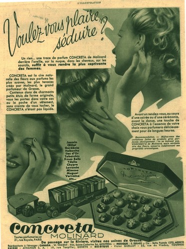 Publicité ancienne parfum