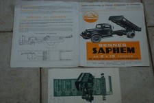  DOCUMENT BROCHURE BENNES SAPHEM catalogue camion Brochure HOTCHKISS Camion PL20
