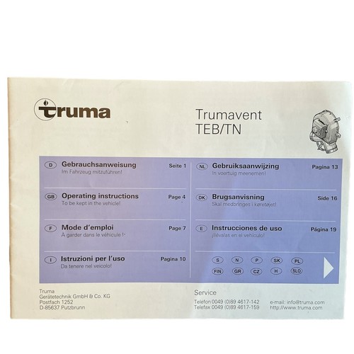 Truma trumavent manual - truma,