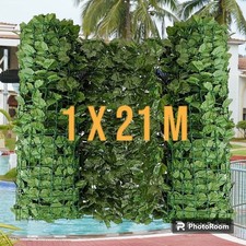 1 x 21 M haie artificielle lierre faux clôture filet cachant les fausses feui...
