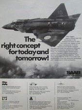 6/1976 PUB SAAB SCANIA VIGGEN FIGHTER SUEDE SWEDISH AIR FORCE ORIGINAL AD