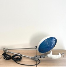 Lampe d'atelier Ferdinand Solère blanc laqué et chrome. Années 50.