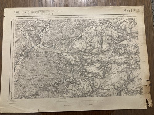 Carte état major - état, soissons