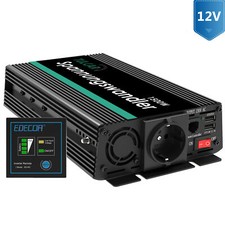 TULCAR Convertisseur 12V 220V 1500W Onde Sinusoïdale Modifiée télécommande