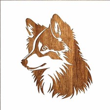 Pochoir 22 x 22 cm en plastique Mylar  chien Pomsky