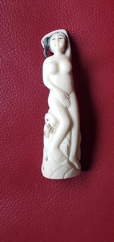 Okimono geisha avec lapin - geisha, n°1