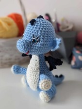 Bleu dragon, doudou peluche